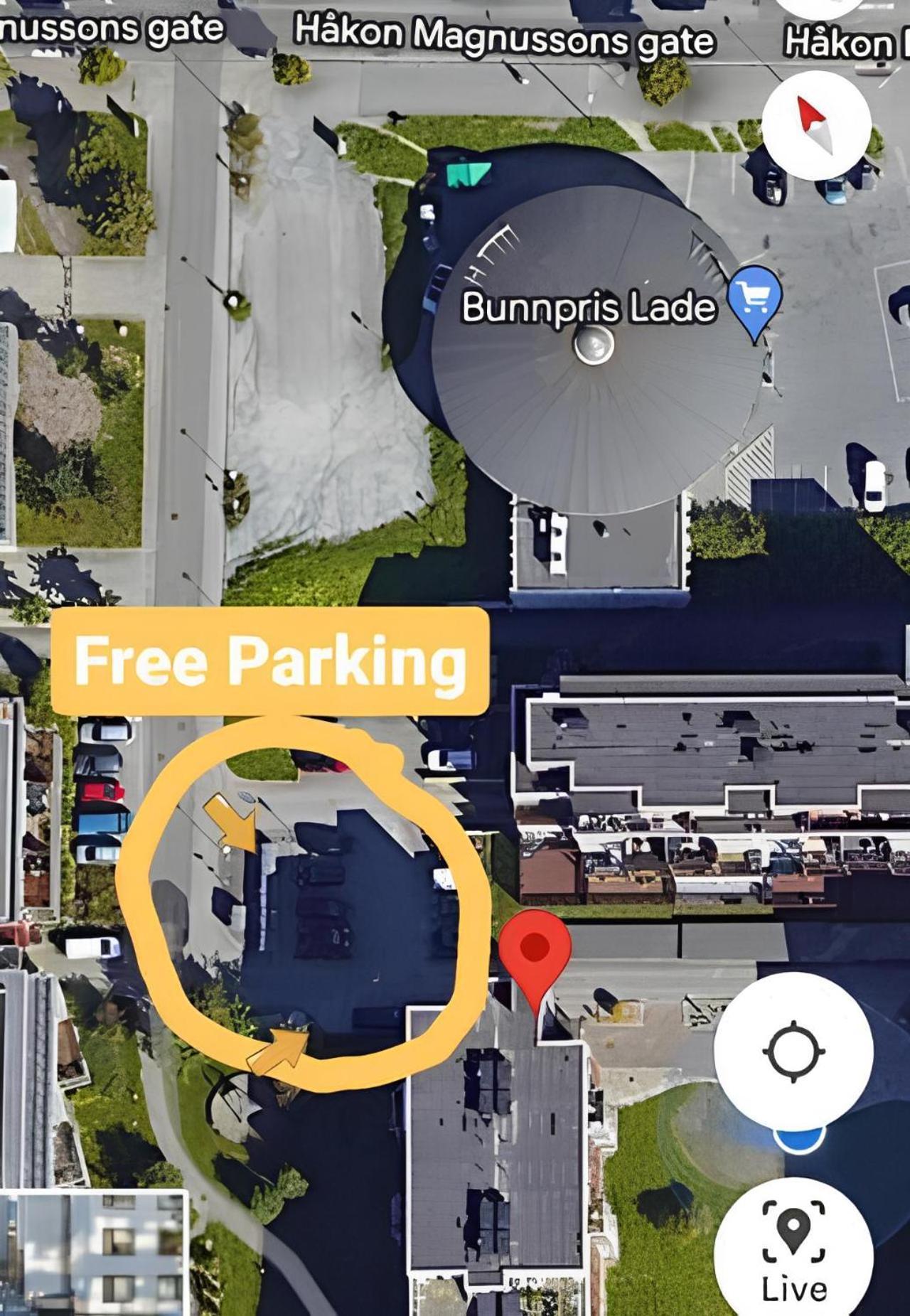 Moon Apartment Near The Centre ! Free Parking Available ! Trondheim Buitenkant foto